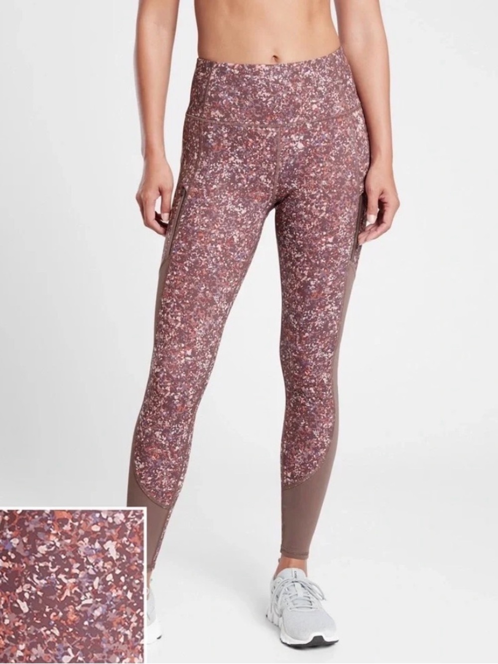 Athleta Rainier Printed Mesh Tights - Picture 2 of 11